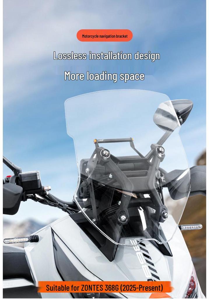 Zongshen 368G Motorcycle Navigation Phone and Recorder Mount for Off-Road Touring