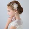 New Korean Bridal Wedding Headgear Children's Petal Hairpin Handmade Pearl Crystal Edge Clip Hair Accessories