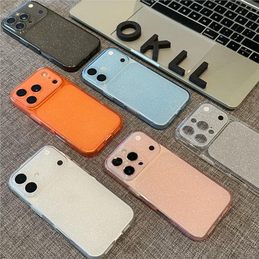 Bling Glitter Soft Silicone Rubber TPU Gel Phone Case for iPhone 17 16 15 14 Plus 13 Pro Max Shockproof Clear Thin Cover Capa