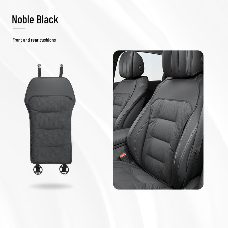 Luxurious Nappa Leather Car Seat Cushions - Thick, Non-Slip, Full Set for Five-Seater Cars