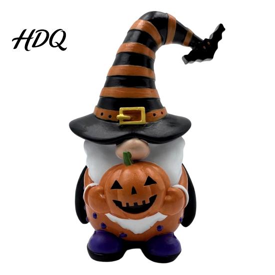 Halloween Themed Garden Decor Gnome Ornament Resin Spooky Faceless Figurine Unique Dwarf Figurine Elf Sculptures for Home Indoor Outdoor Party