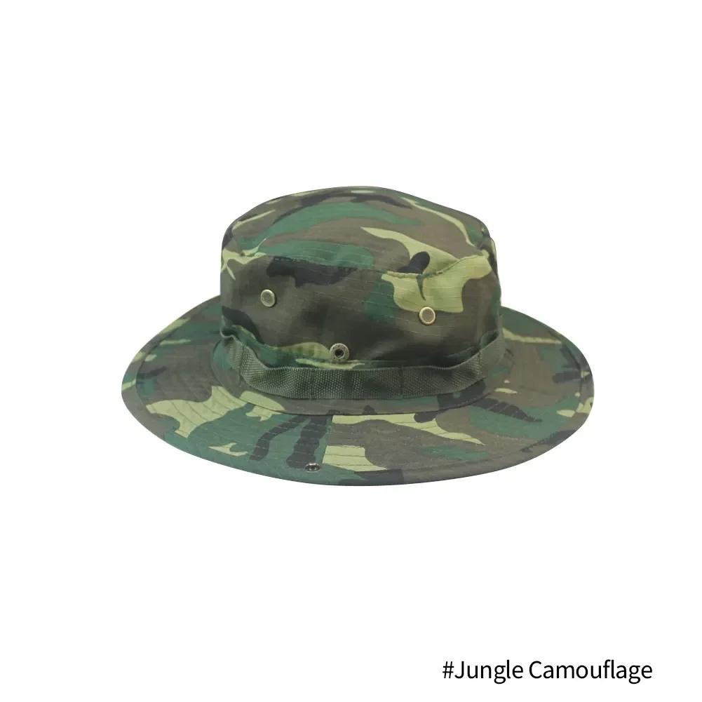 Camouflage Boonie Hut Taktische Fischerhüte Panama Sommerkappe Jagd Wandern Outdoor Camo Sonnenschirme Herren