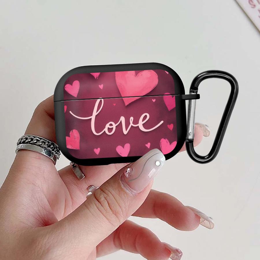 Romantisches Rosa Herz Muster Kopfhörerhülle Cover Case Für Airpods Pro 3 4 1 Pro2 Pro3 2