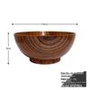 Jujube Wood Round Bowl for Eating and Soup
