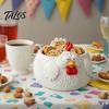 Acessórios de Organização para Cozinha Tigela de Frango Engraçada, Travessa Servidora em Forma de Galinha Economizadora de Espaço, Estilo Rústico Design Fofo de Ave Porta-Comida Cesta de Ovos,