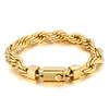 KALEN 10mm Rope Chain Bracelet Men‘s Hip Hop Personalized Stainless Steel Trendy Jewelry Chunky Twisted Accessories Male Gift