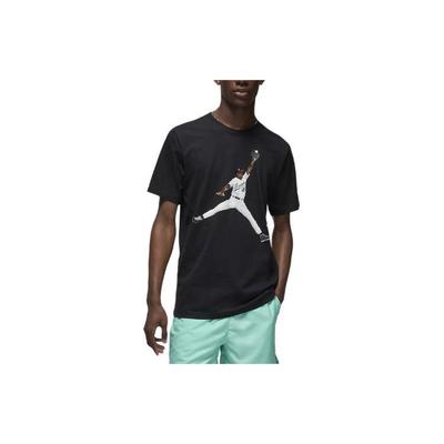 Flight MVP Letter Number Character Pattern Round Neck Casual Comfortable Short Sleeve T-Shirt Men T-Shirt Black FN5990-010