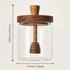 Honey Jar High Borosilicate Glass Sealed Tank with Wooden Lid Mixing Rod Wood Dip Sticks Transparent Honey Sealed Storage Jars