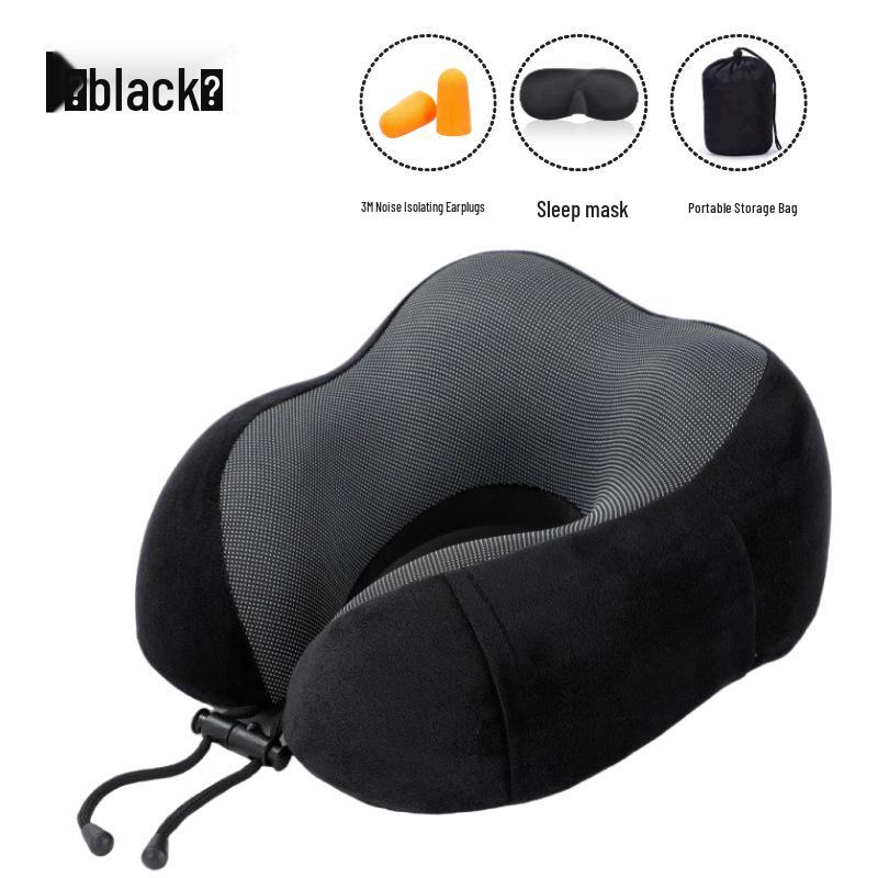 Hump-Shaped Memory Foam U-Shaped Neck Pillow for Office, Travel, and Business Trips