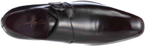 Sarabande Men's Single Monk Cow Leather Dress Shoes, Size 7763, Dark Brown, Size 42 (26cm)