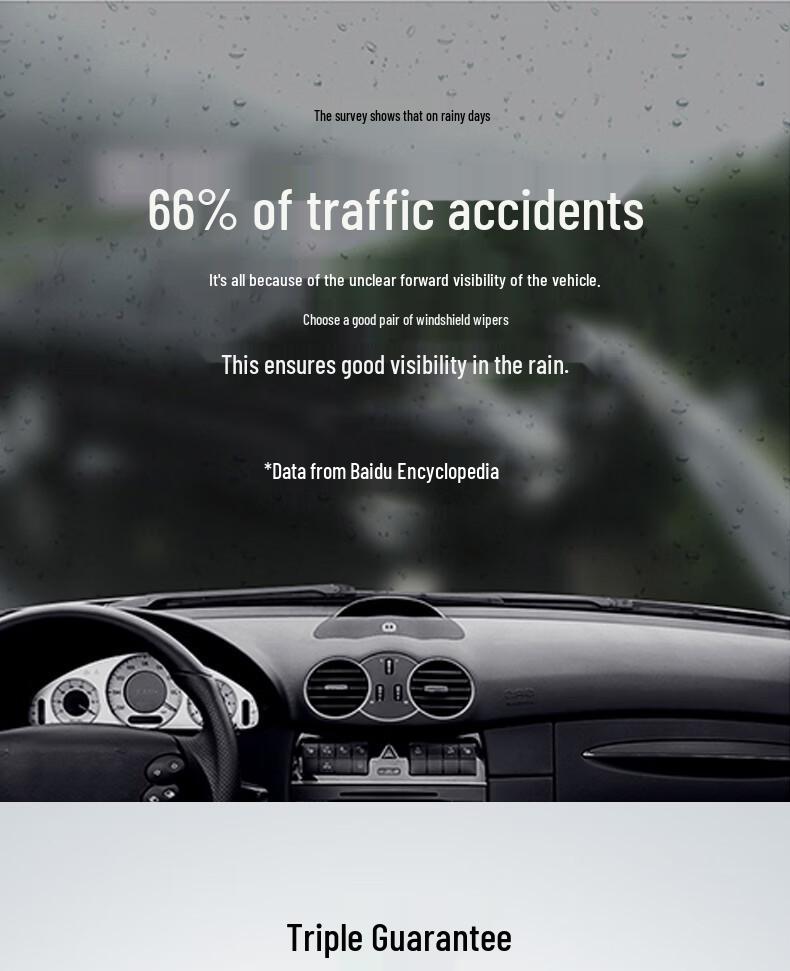 Peugeot 308 rahmenloser leiser Scheibenwischergummi (Modell 2008-2019)