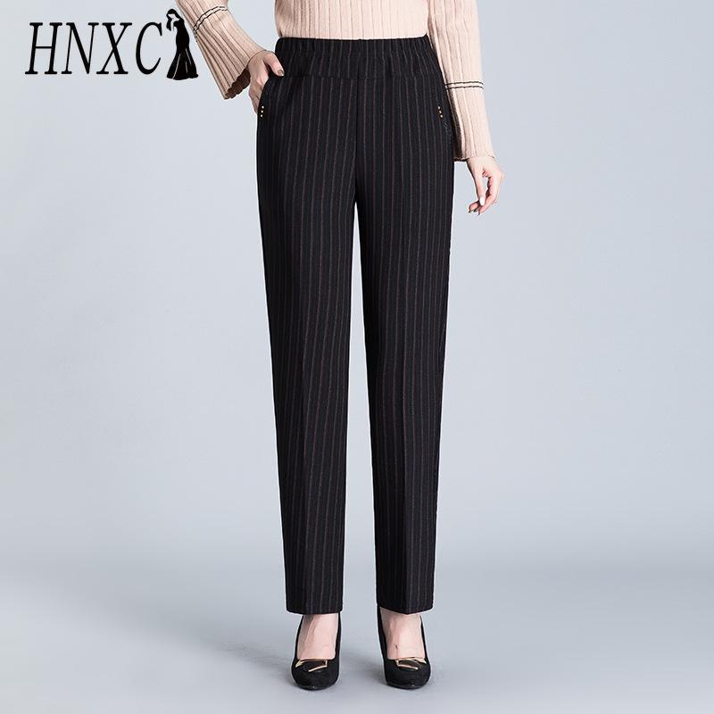 

HNXC XL-8XL Повседневные брюки оверсайз женские с высокой талией длинные свободные брюки женские новые весенне-осенние брюки женские эластичные брюки XXXXXL