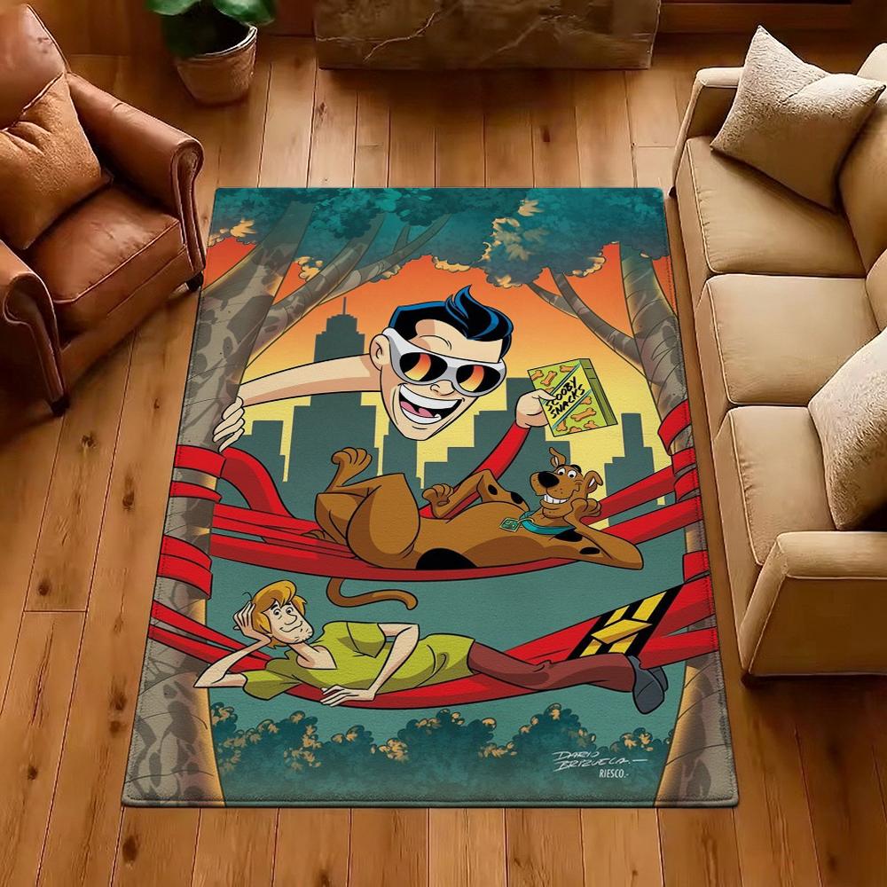 Scoobydoo Spooky Mystery Adventure Indoor Rug Nonslip Easyclean Carpet For Entryway Hallway Balcony Home Party Decor New Year Gift