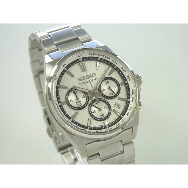Seiko Selection SBTR031 Men's Quartz Chronograph Watch, Stylish Silver Dial, 10 Bar Water Resistant, Precision Tachymeter, Stainless Steel, Japan