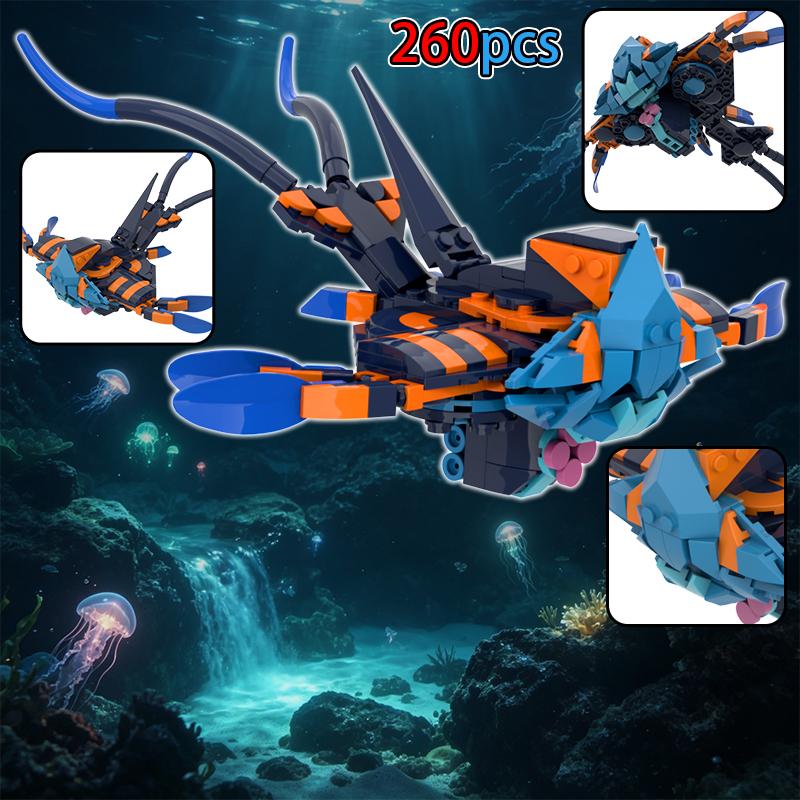 NEU Bloop Sea Eat Subnautica Bausteine Meereskreatur Riffücken Modell DIY Steine Montage Spielzeug Bildung Geburtstag Weihnachten Geschenk