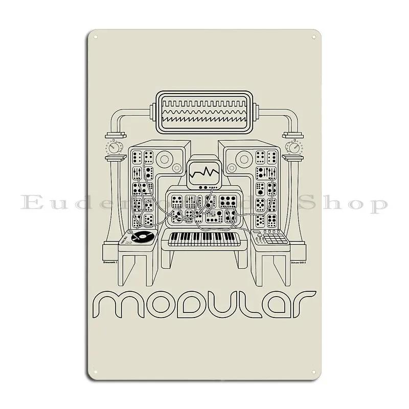 Modular Synthesizer Musician Metal Sign Wall Mural Cinema Rusty Iron Customize Tin Sign Poster 20x30cm(7.8x11.8inch)