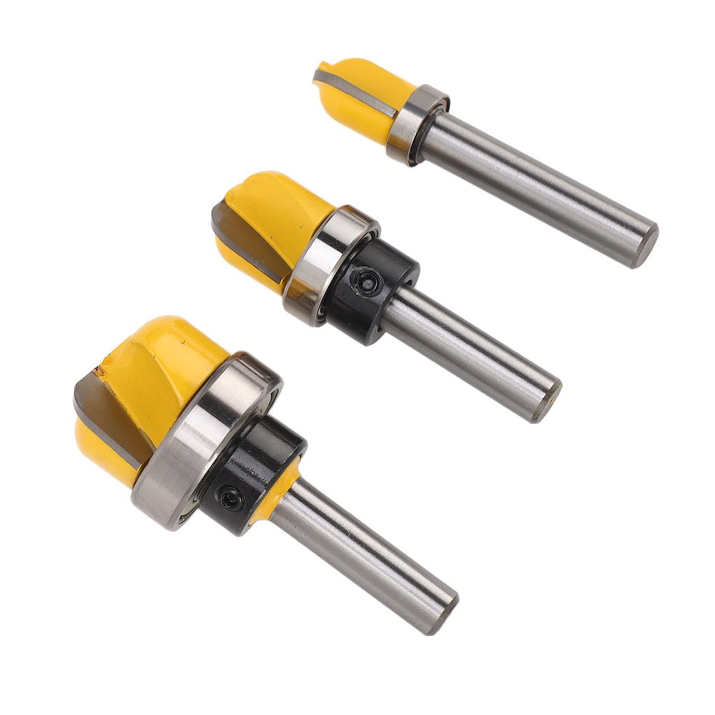 3Pcs Router Bit 8mm Round Shank Bowl and Tray Router Bit Cutter for Cutting Woodworking