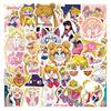 55Pcs Cartoon Sailor Moon Graffiti Stickers Suitcase Water Cup Stationery Mobile Phone Laptop Refrigerator Decoration Diy Decals