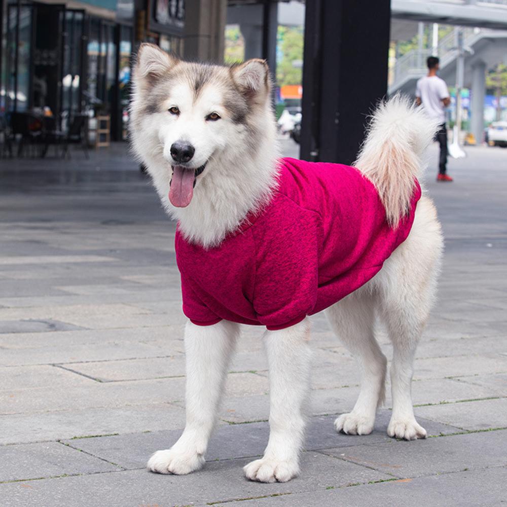 Plus Size 3XL-9XL Big Dog Clothes Autumn Winter Large Size Pet Pullover Golden Retriever Dog Knitted Solid Sweatshirt For Pets