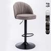 Modern Minimalist Wrought Iron Adjustable Swivel Bar Stool with Backrest