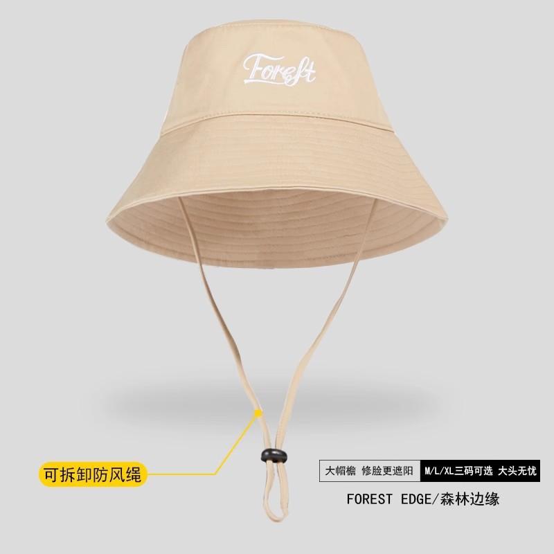 Mens Wide Brim UV Protection Bucket Hat Cotton Breathable Sun Outdoor Travel