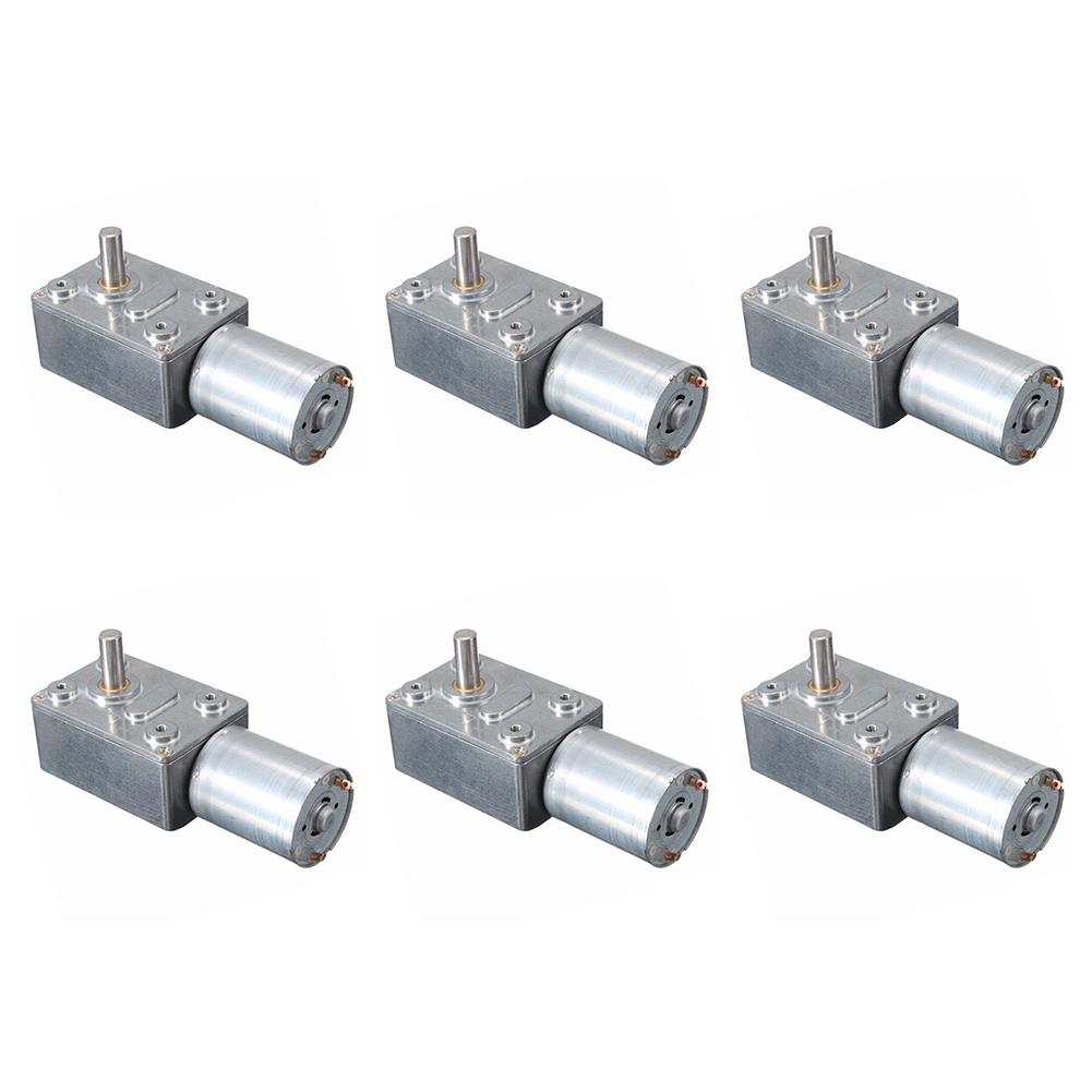 DC 12V Electric  Reducer Mini 2-100RPM Metal Worm Gear Box Motors Stainless Steel Self Locking Square for Micro Winch