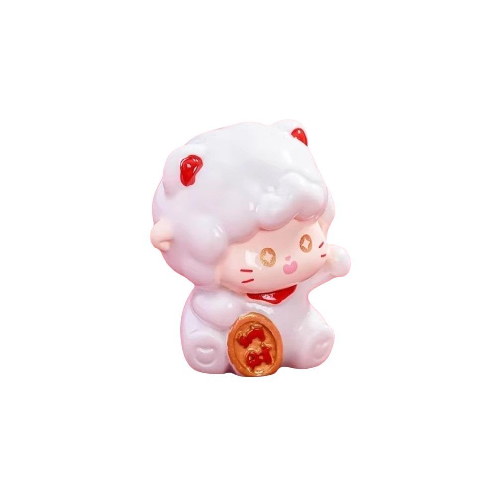 Resin Year of The Goat Ornament Lucky Theme Mascot Ornament Zodiac Goat Figurines Home Decor