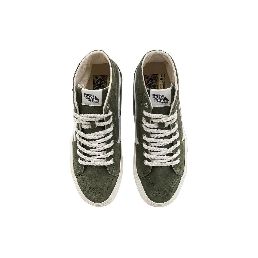 Vans Versatile Simple Comfortable High-Top Skate Shoes Unisex Sneakers Green VN0009Q0KFR