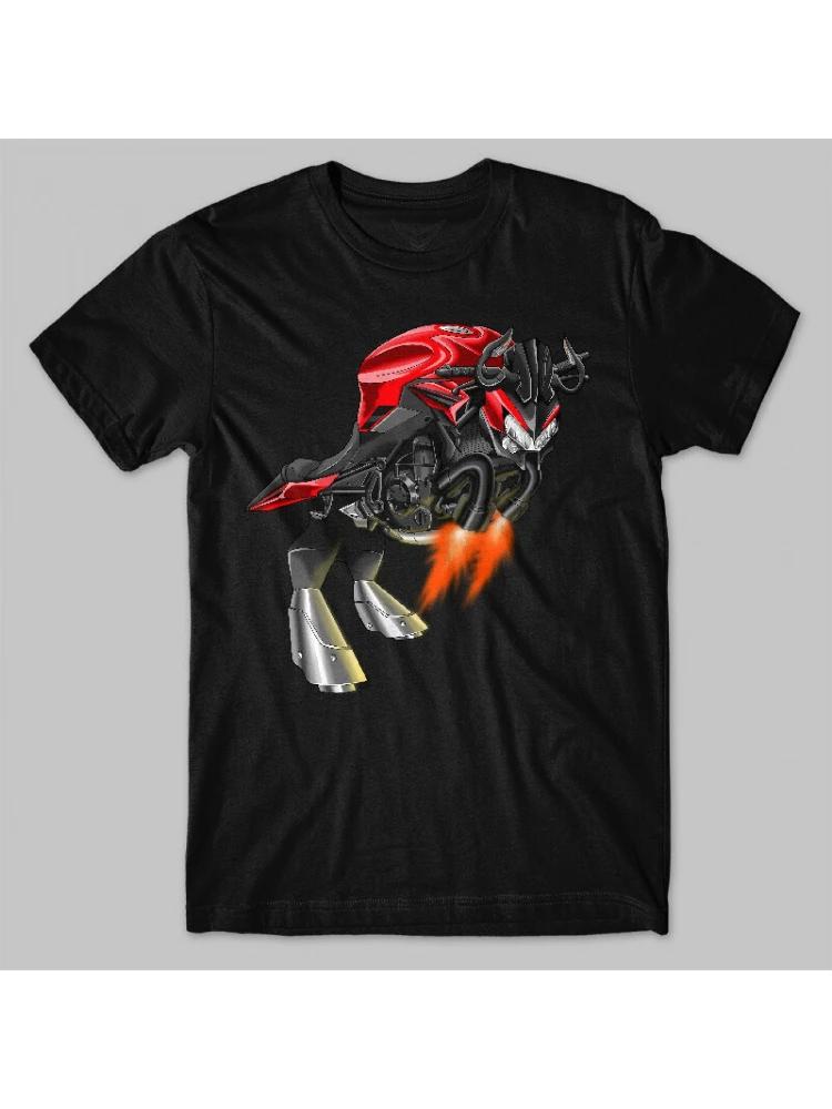 Robot Motorcycle Graphic TShirt Unisexs Cotton Crew Neck Casual Trip Tee S