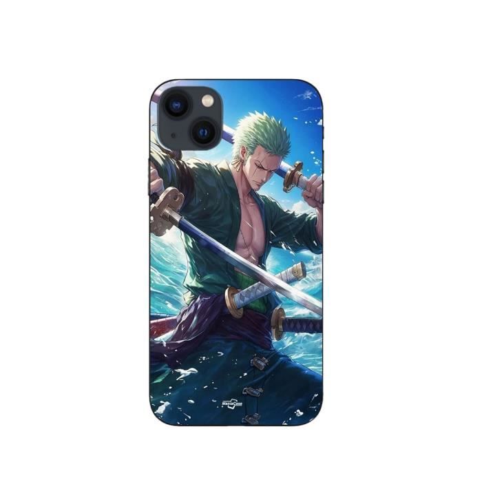 Coque maniacase pour Iphone 13 One Piece Roronoa Zoro epée manga anime