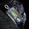 Rare Quality Natural Opal 28 Ct Emerald Pendant 925 Sterling Silver Certified