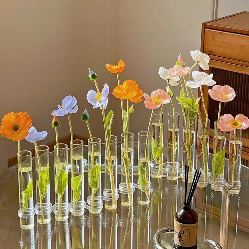 Foldable Transparent Glass Vase for Tulips - Modern Hydroponic Display and Decoration.