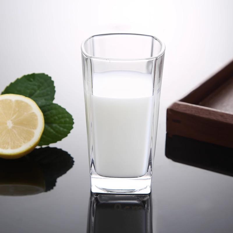 2pcs Set 220ml Thick Bottomed Square Straight Glass Bar Beer Cup Foreign Wine Brandy Cocktail Mugs Club Transparent Drinkware