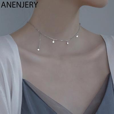 Star Tassel Pendant Necklace for Women Simple All-Match Short Choker Accessories