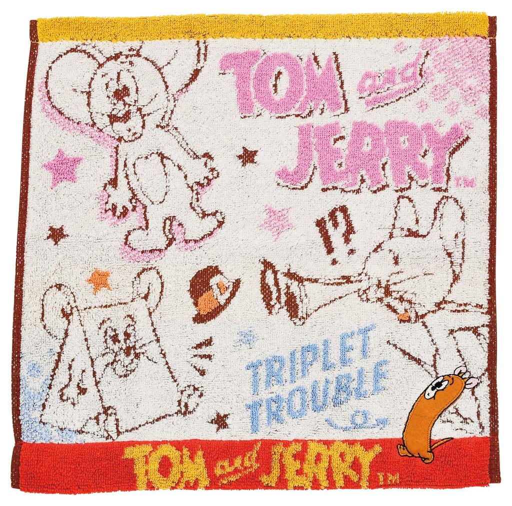 Marushin Carry Tom and Jerry Antibacterial and Available in Two 4105000800 Towel/Hand Towel, "Trouble Jerry" Design, Cotton, Deodorizing, Sizes,