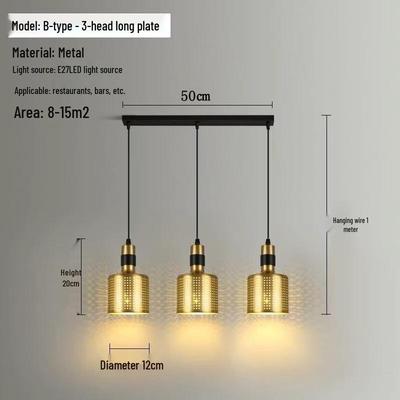 Modern Nordic 3-Head Dining Chandelier