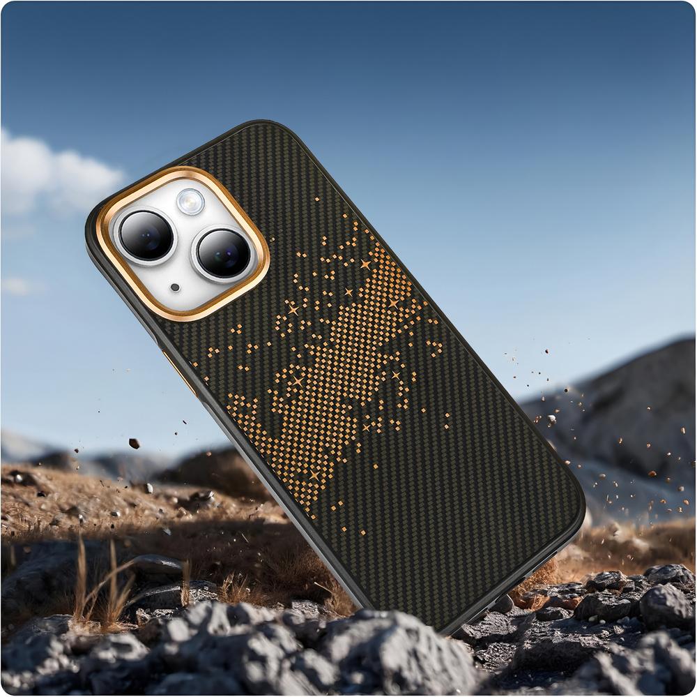 iPhone 15 Case, Milky Way, Gold