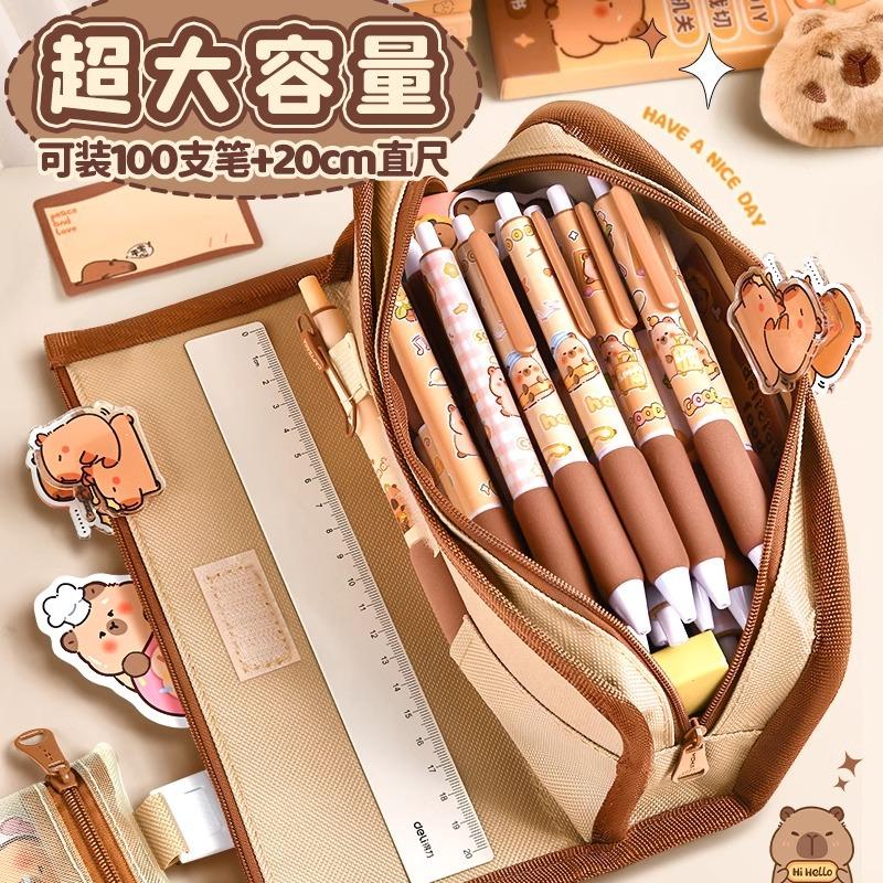 Pencil Case  New Elementary School Girls High-value Large-capacity Stationery Box Girls Junior High School Students