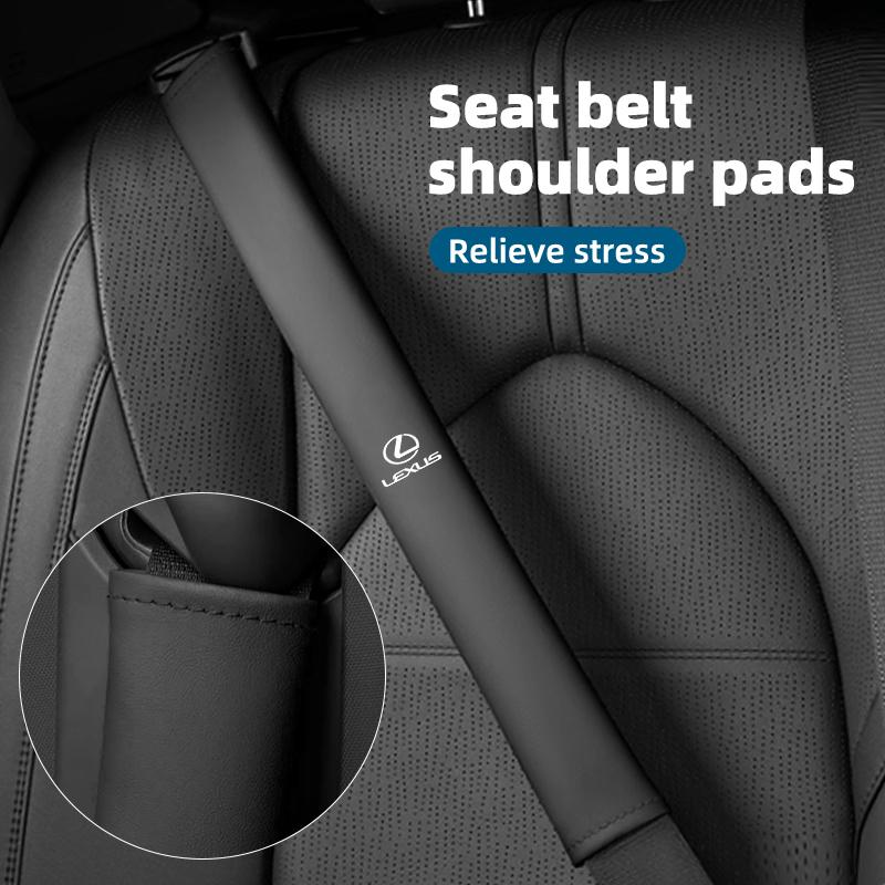 Extended Leather Seat Belt Shoulder Pads Safetybelt Protective Cover For Lexus IS250 IS200 CT200h GS300 LS430 RX450h LX570 IS300