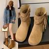 New Fashion Boots Fashionable Simple Versatile Autumn and Winter 2025 Pile Commuter Boots Short Boots Trendy Martin Boots Women's Retro