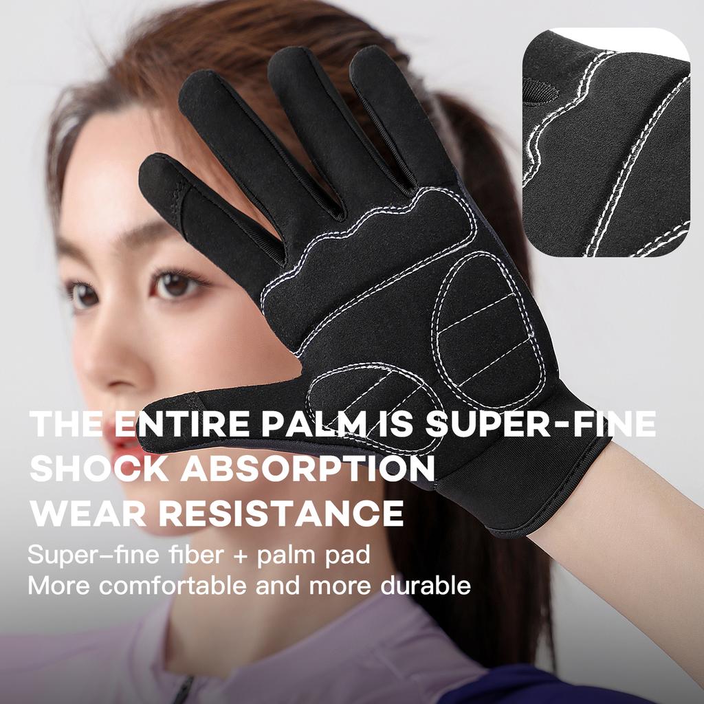 Shock Absorbing Riding Gloves For Road Bikes Anti Slip Wear Resistant All Finger Touch Screen Mountain Bike Gloves Outdoor Sports
