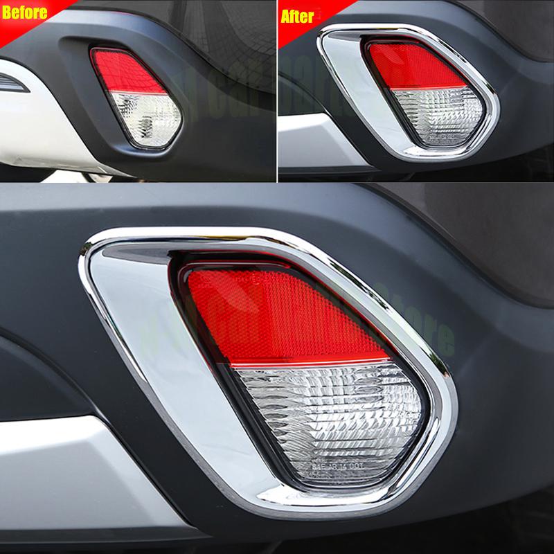 2PCS ABS Chrome Car Front Headlight Fog Lamp Cover Trim For Mitsubishi Outlander 2017- Car Styling