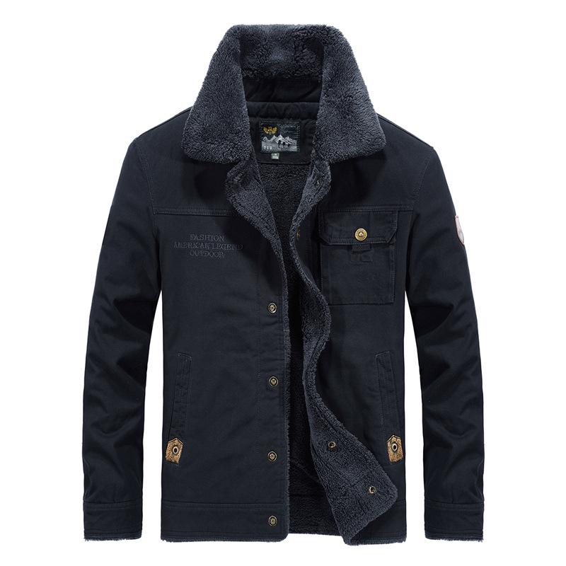 Giacca invernale da uomo di grandi dimensioni in cotone, da usare all'aperto, casual, militare