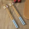 Chinese Japanese Chopsticks Wooden Tableware Sushi Chopsticks Set Cute Pattern Restaurant Household Convenient Chopsticks Chopsticks Tray Holder