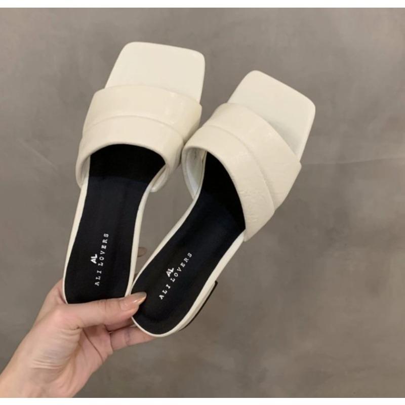 Fashion Women New Popular Luxury Sandals Shoes Summer Mid Heels Chunky Casual Designer Dress Pumps Slingback Mules Shoes Zapatos Mujer