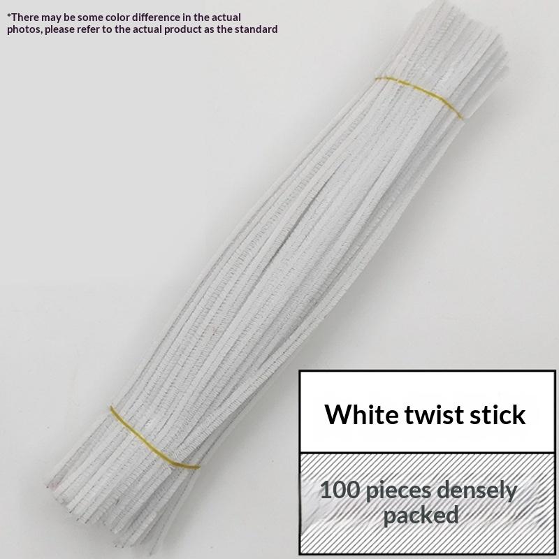 100Pcs Chenille Stems Toys Diy Strips Twist Bar Anvil Wire Craft Pipe Creative Hobby Children Plush Stick Chenille Sticks