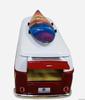 Kinsmart 1/32 Scale Diecast Car (Kinsmart) 1962 Volkswagen Bus Love & Peace with Surfboard, Red