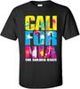 California Golden State Surf Vibe Splash Paint T-shirt