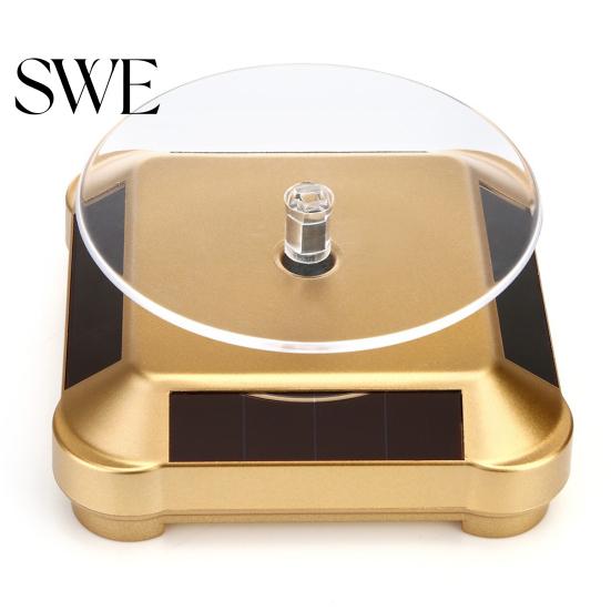 Auto Rotating Turntable Stand Necklace Bracelet Watch Display Solar Showcase