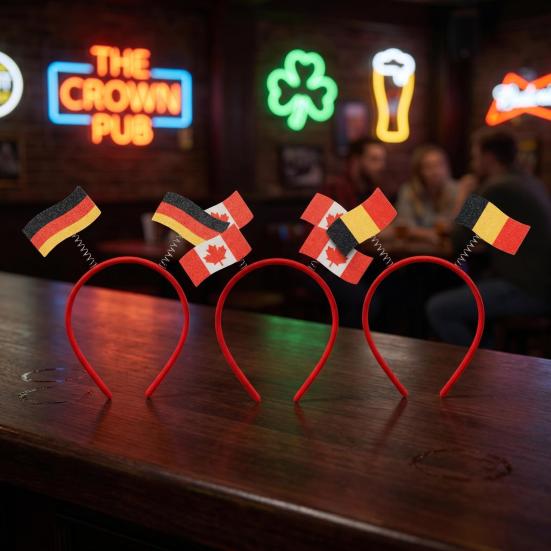 Football Headband for Women Men Soccer Cheering National Flag Hairband Game